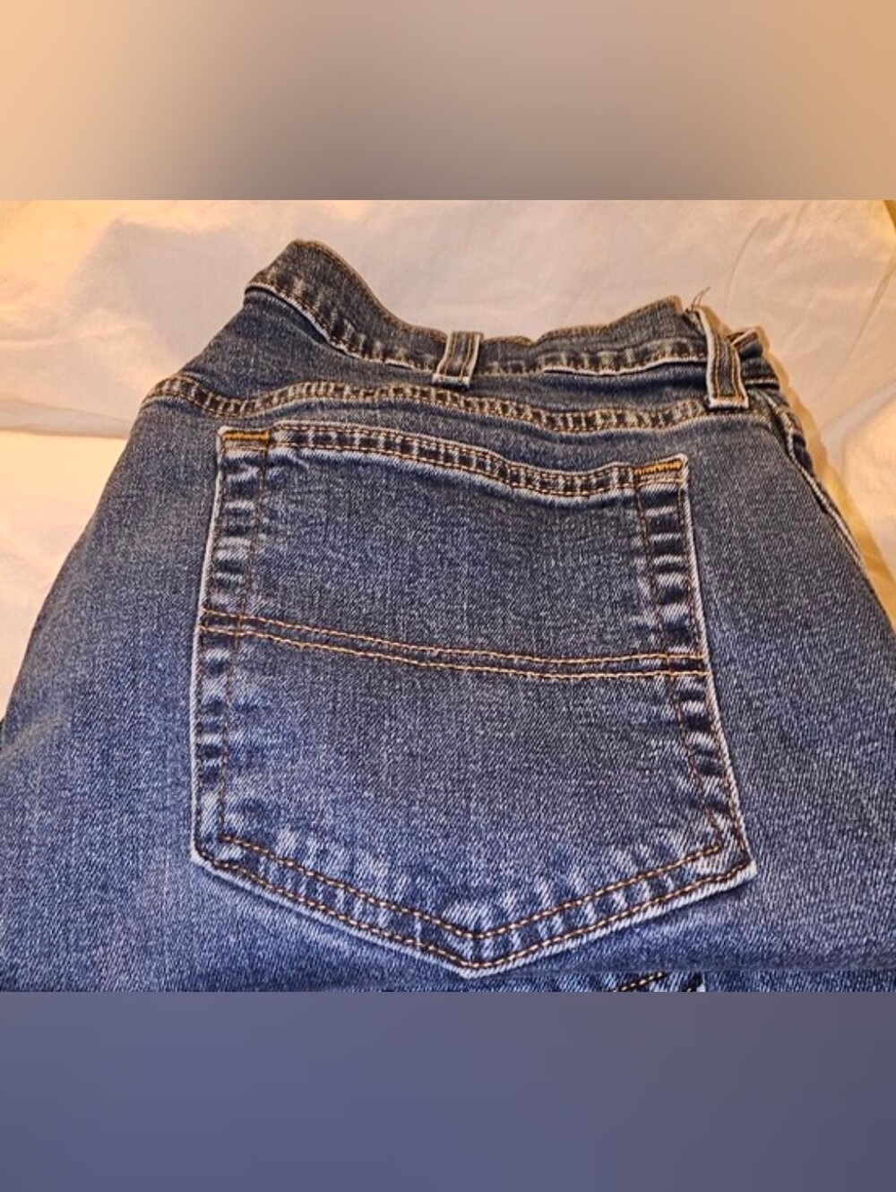 Member's Mark Classic Blue Denim Jeans - Back Pocket Detail.